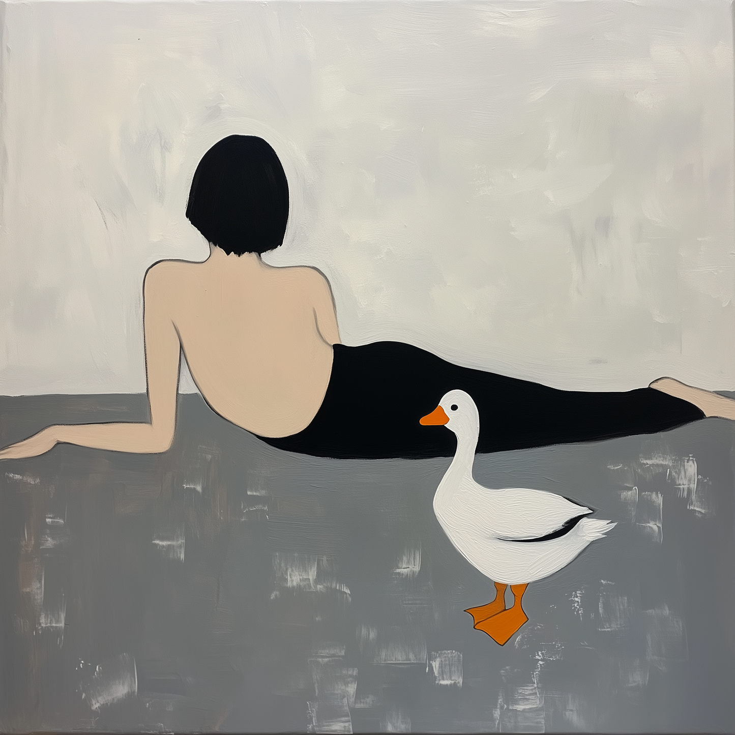 Πίνακας The Girl and the Duck
