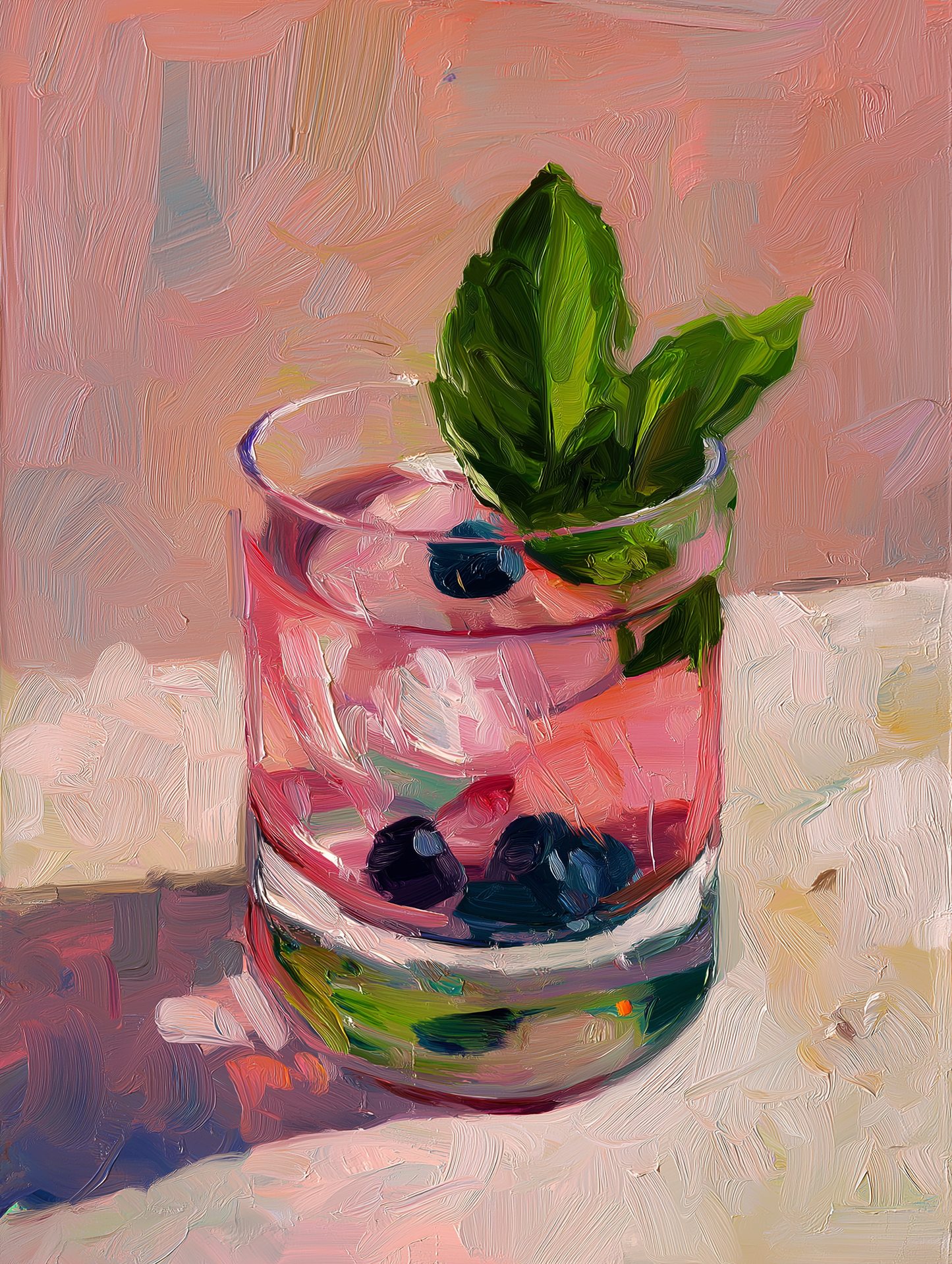 Πίνακας Still Life with Mint 'n' Bluberries