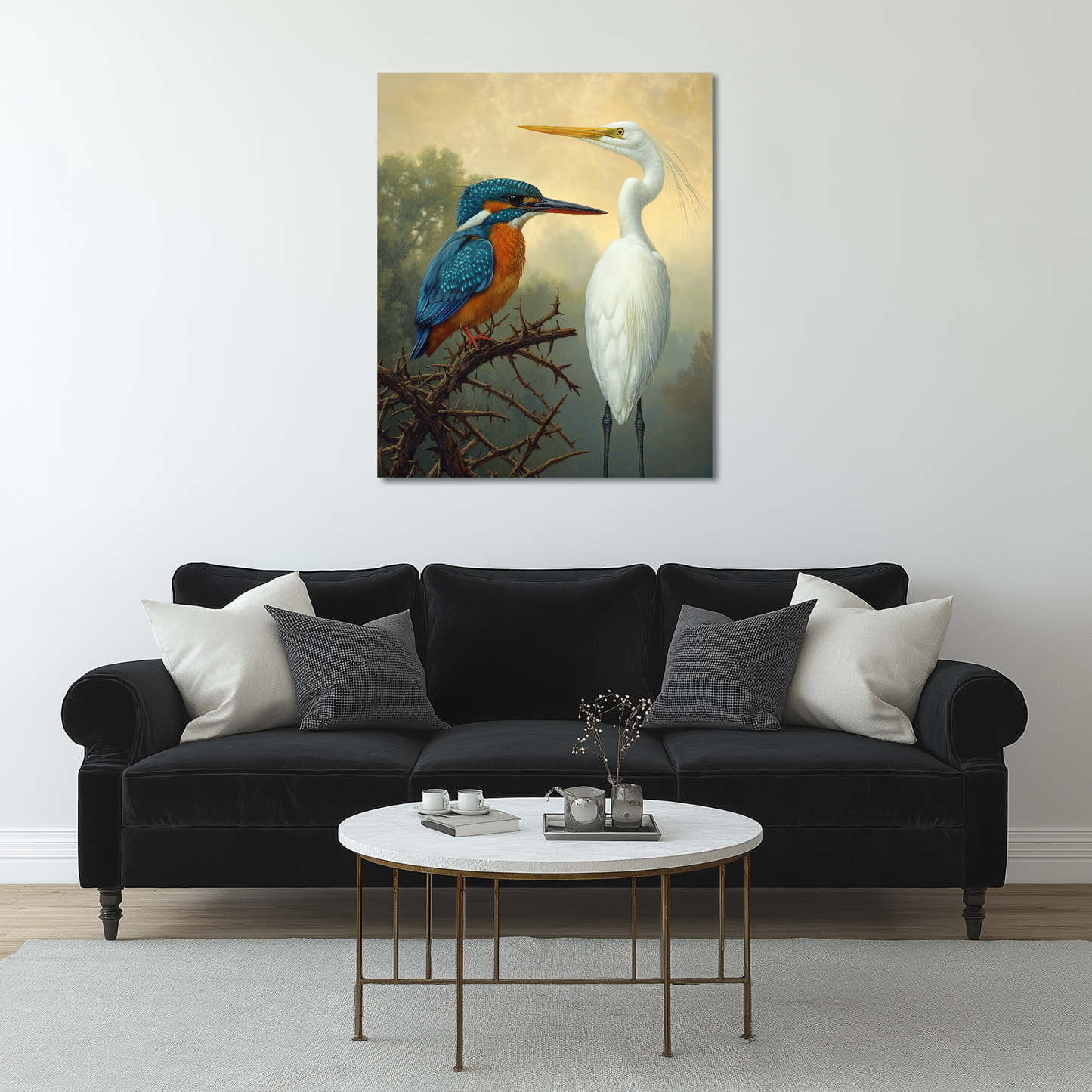 Πίνακας Kingfisher and Egret
