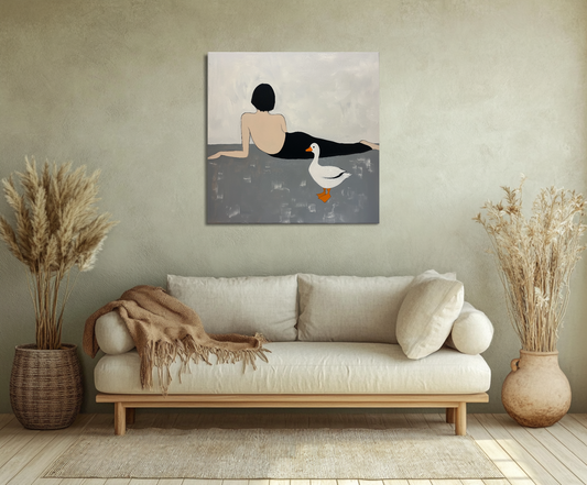 Πίνακας The Girl and the Duck