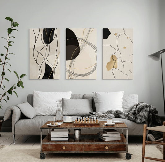 Σετ Τρίπτυχος Πίνακας Synthetic Nature