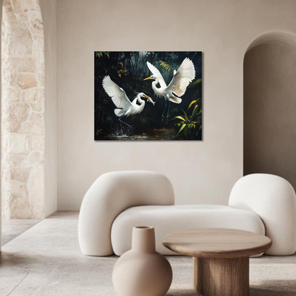 Πίνακας Two White Herons