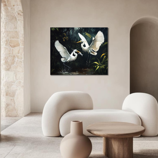 Πίνακας Two White Herons