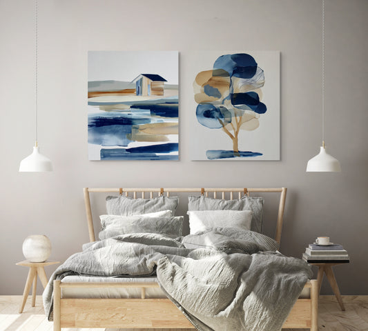 Σετ Δίπτυχος Πίνακας Blu Naturel