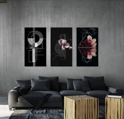 Σετ Τρίπτυχος Πίνακας Petalyx