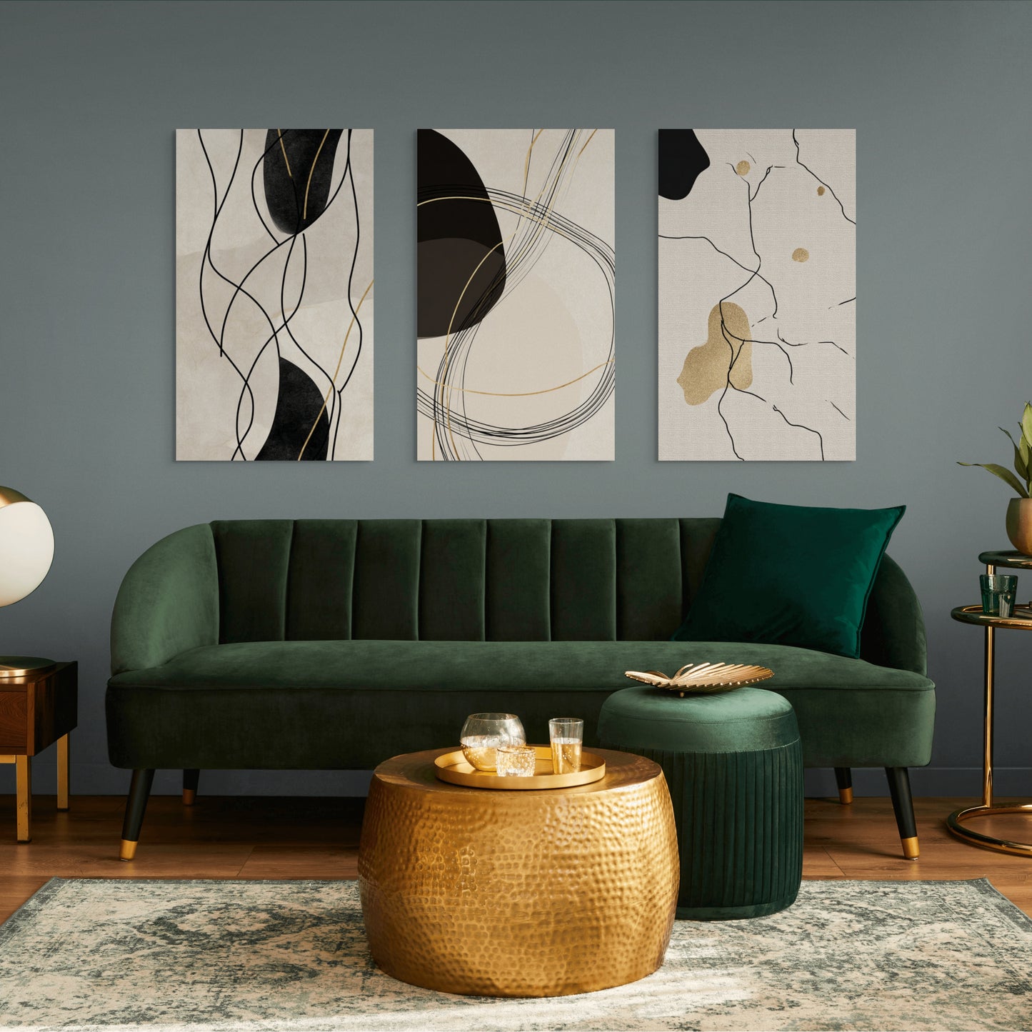 Σετ Τρίπτυχος Πίνακας Synthetic Nature